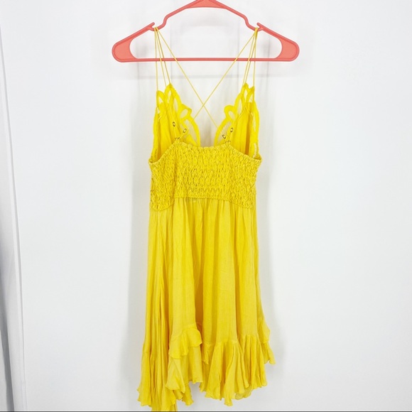 Free People deep yellow della mini slip Dress - Picture 9 of 9